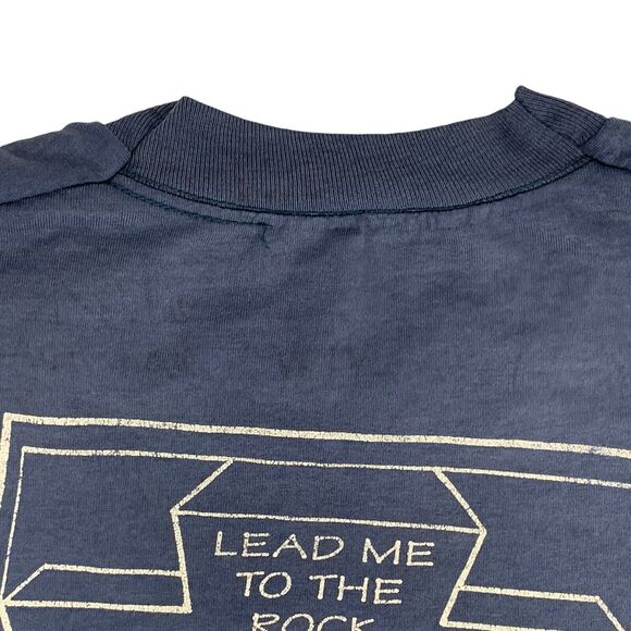 Camp Rock Christian T Shirt Mens XL X-Large Blue Jesus Christ Cross Religious - Picture 5 of 10